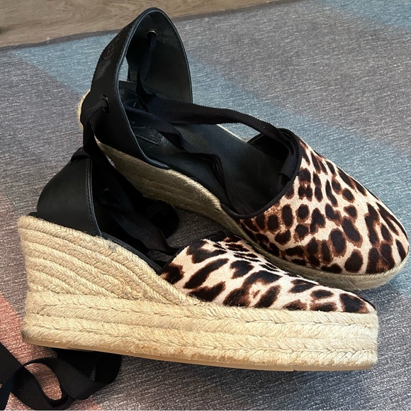 “Tori Burch” pony hair espadrilles stamped leopard print. Size 11 - Picture 4 of 9